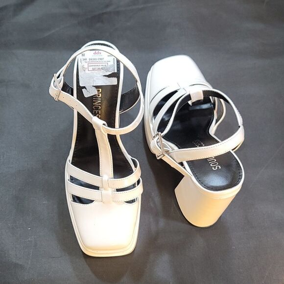 BRAND NEW SOUL PRINCESS PLAIN PLATFORM ANKLE CURVE WIDE HIGH HEEL SANDAL S2 - Picture 4 of 16